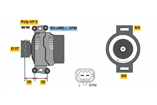 Handler.Part Alternator Bosch 0124515096 1