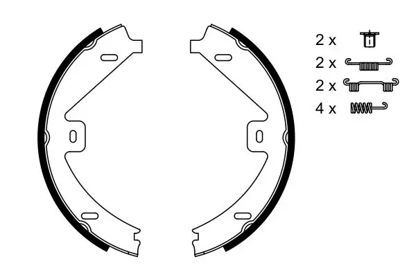 Handler.Part Brake shoe set, parking brake Bosch 0986487752 5