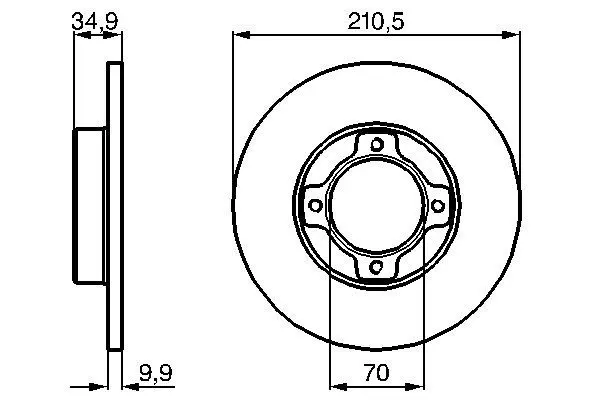 Handler.Part Brake disc Bosch 0986478755 1