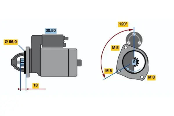 Handler.Part Starter Bosch 0986010260 1