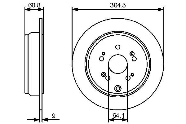 Handler.Part Brake disc Bosch 0986479449 5