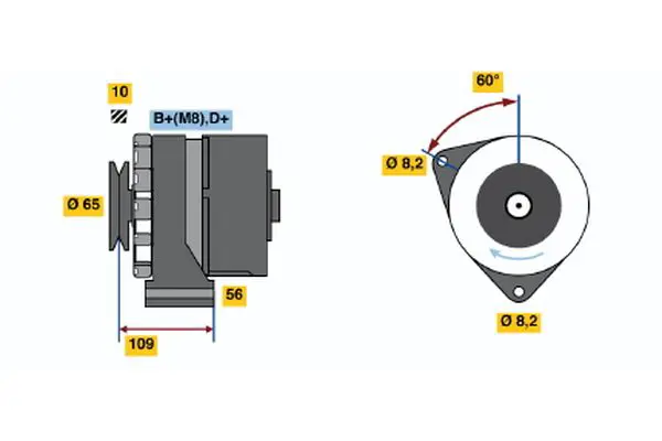 Handler.Part Alternator Bosch 0986030530 1