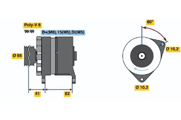 Handler.Part Alternator Bosch 0120468127 1