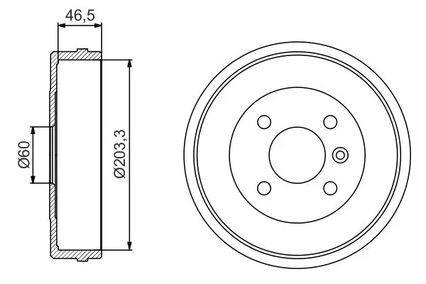 Handler.Part Brake drum Bosch 0986477221 1