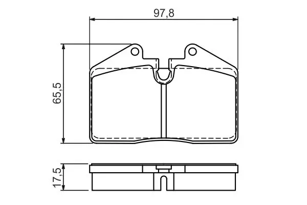 Handler.Part Brake pad set, disc brake Bosch 0986494267 7