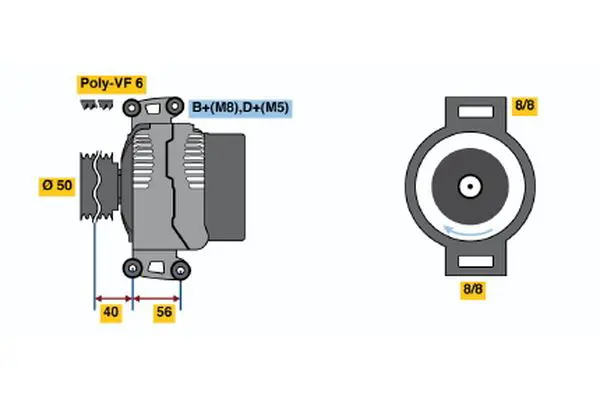 Handler.Part Alternator Bosch 0123510082 1