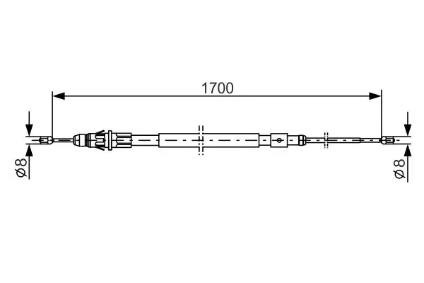 Handler.Part Cable, parking brake Bosch 1987477823 1