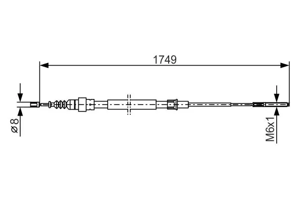 Handler.Part Cable, parking brake Bosch 1987477321 5