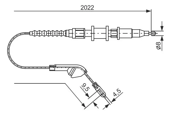 Handler.Part Cable, parking brake Bosch 1987477143 5