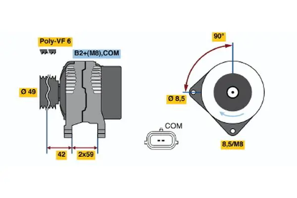 Handler.Part Alternator Bosch 0124425075 5