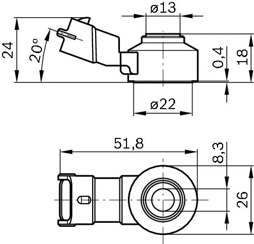 Handler.Part Knock sensor Bosch 0261231173 6