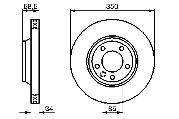 Handler.Part Brake disc Bosch 0986479251 5