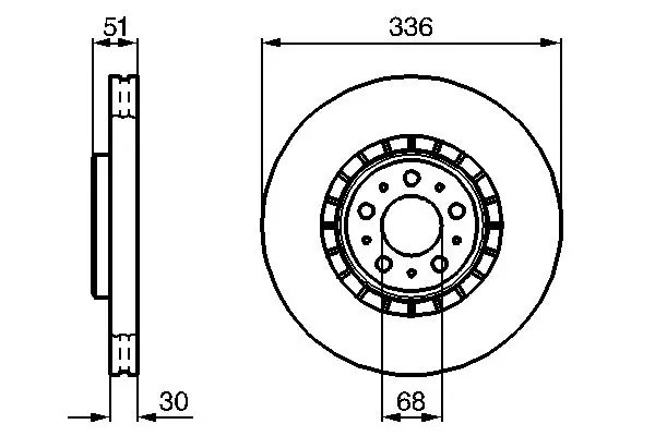 Handler.Part Brake disc Bosch 0986479202 5