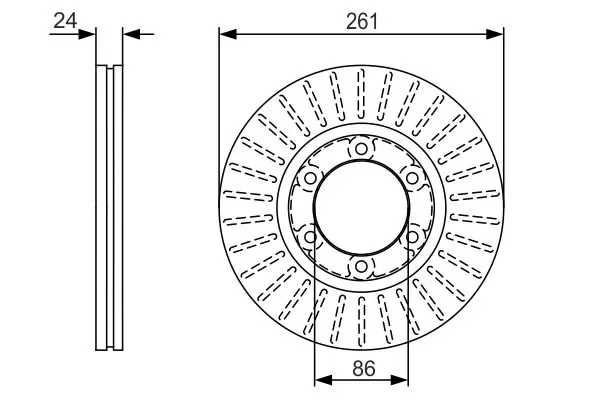 Handler.Part Brake disc Bosch 0986479053 1