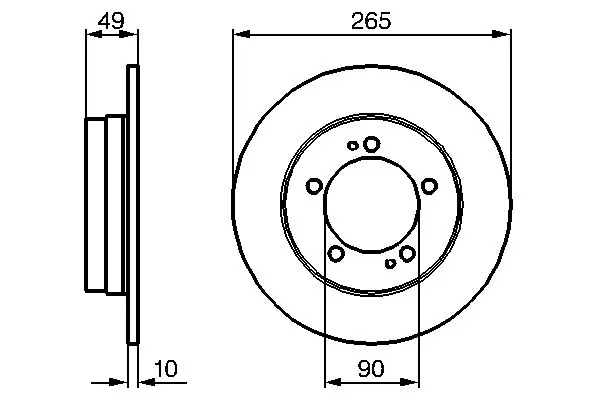 Handler.Part Brake disc Bosch 0986478707 1