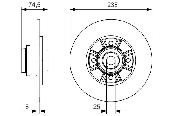 Handler.Part Brake disc Bosch 0986479759 5