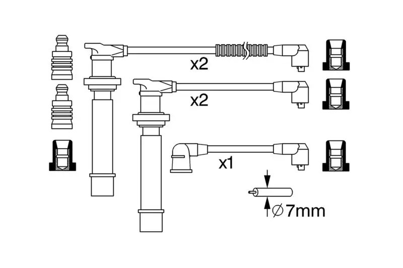 Handler.Part Ignition cable kit Bosch 0986357274 1