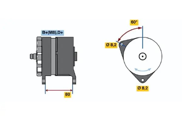 Handler.Part Alternator Bosch 0120468042 1