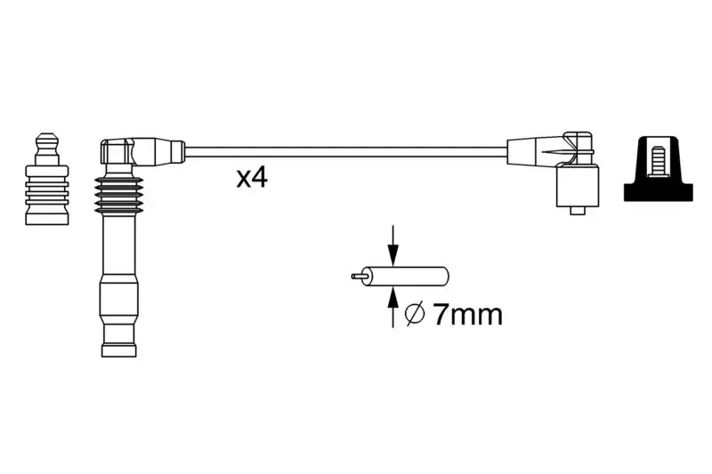 Handler.Part Ignition cable kit Bosch 0986357228 5