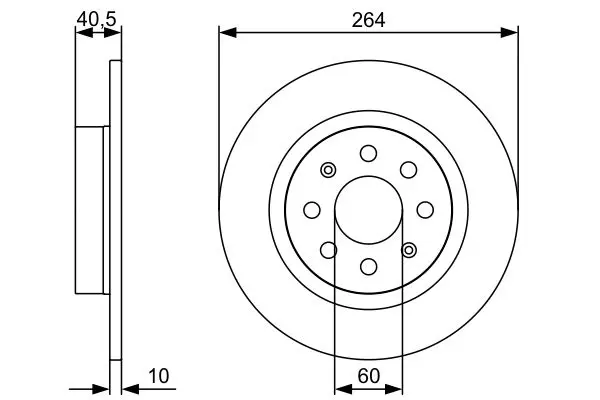 Handler.Part Brake disc Bosch 0986479517 5