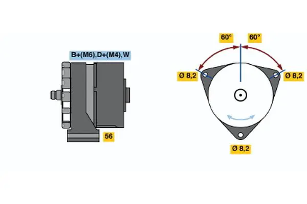 Handler.Part Alternator Bosch 0120488224 1