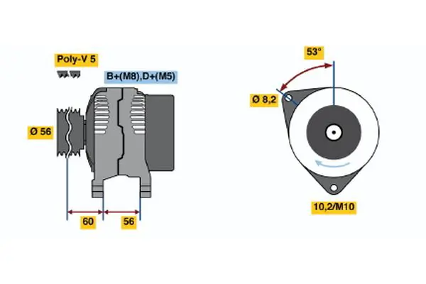 Handler.Part Alternator Bosch 0986040231 1