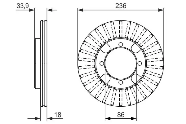 Handler.Part Brake disc Bosch 0986479851 1