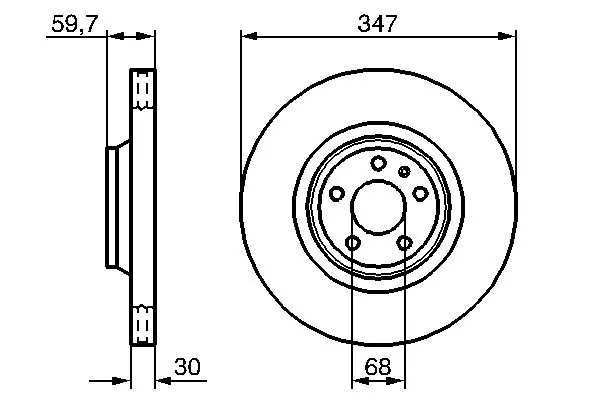 Handler.Part Brake disc Bosch 0986479260 5