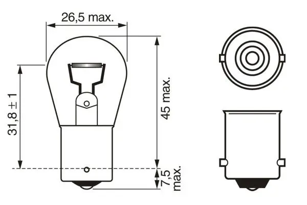 Handler.Part Bulb, indicator Bosch 1987302501 6