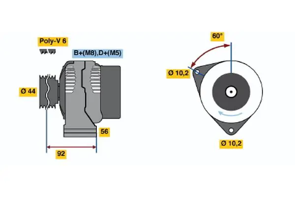 Handler.Part Alternator Bosch 0986037970 1