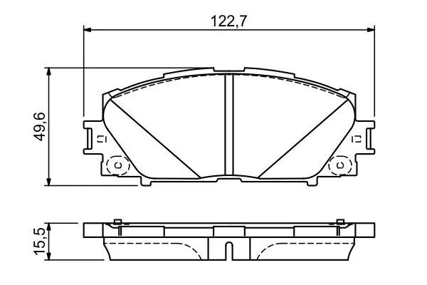 Handler.Part Brake pad set, disc brake Bosch 0986494670 5