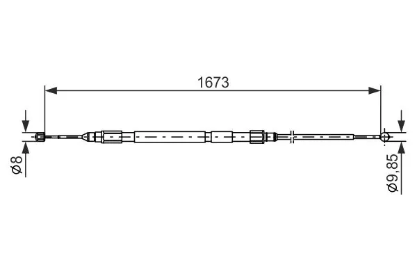 Handler.Part Cable, parking brake Bosch 1987477947 5