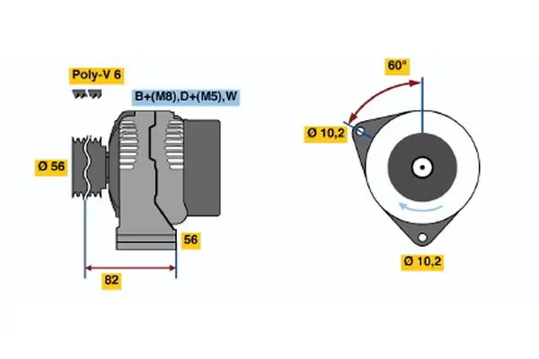 Handler.Part Alternator Bosch 0986039420 1