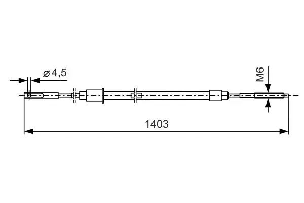 Handler.Part Cable, parking brake Bosch 1987477081 1