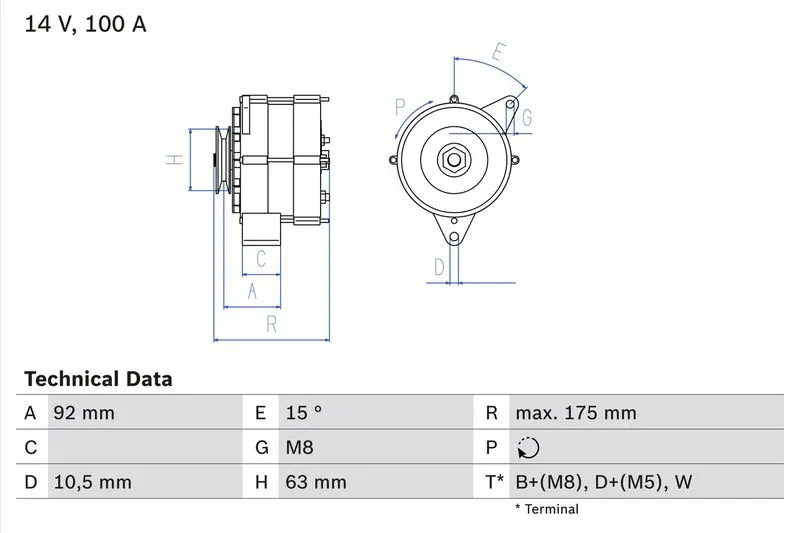 Handler.Part Alternator Bosch 0986039450 1