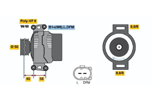 Handler.Part Alternator Bosch 0124625006 5