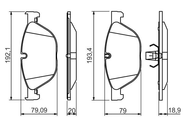 Handler.Part Brake pad set, disc brake Bosch 0986494429 5