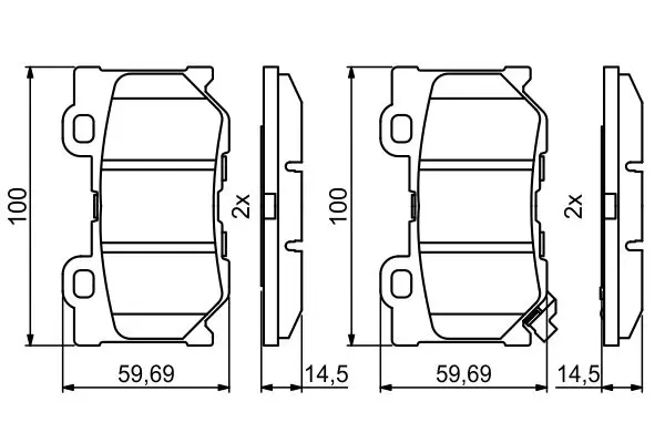 Handler.Part Brake pad set, disc brake Bosch 0986494863 7