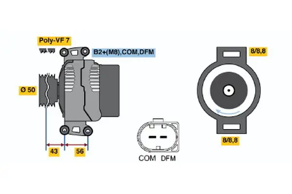 Handler.Part Alternator Bosch 0124625017 1