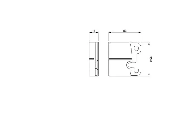 Handler.Part Brake pad set, disc brake Bosch 0986464361 3