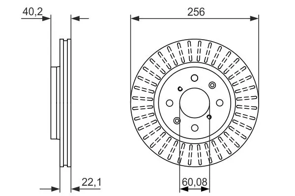 Handler.Part Brake disc Bosch 0986479788 5