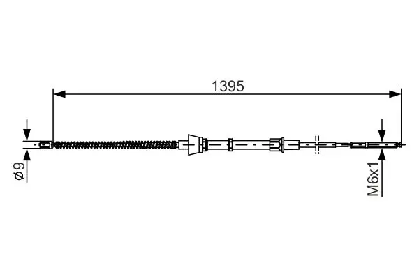 Handler.Part Cable, parking brake Bosch 1987477883 5