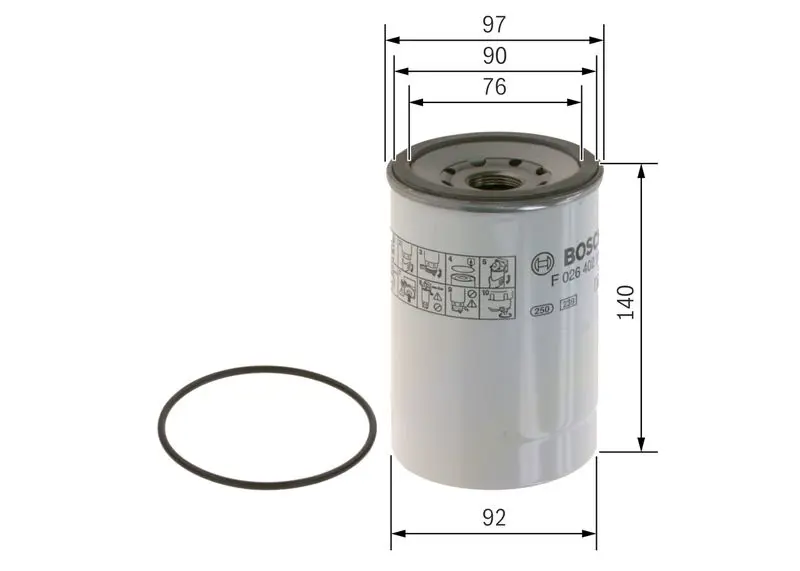 Handler.Part Fuel filter Bosch F026402118 5