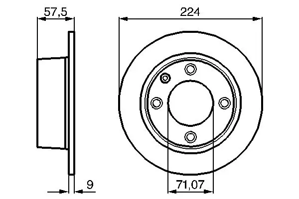 Handler.Part Brake disc Bosch 0986478604 5