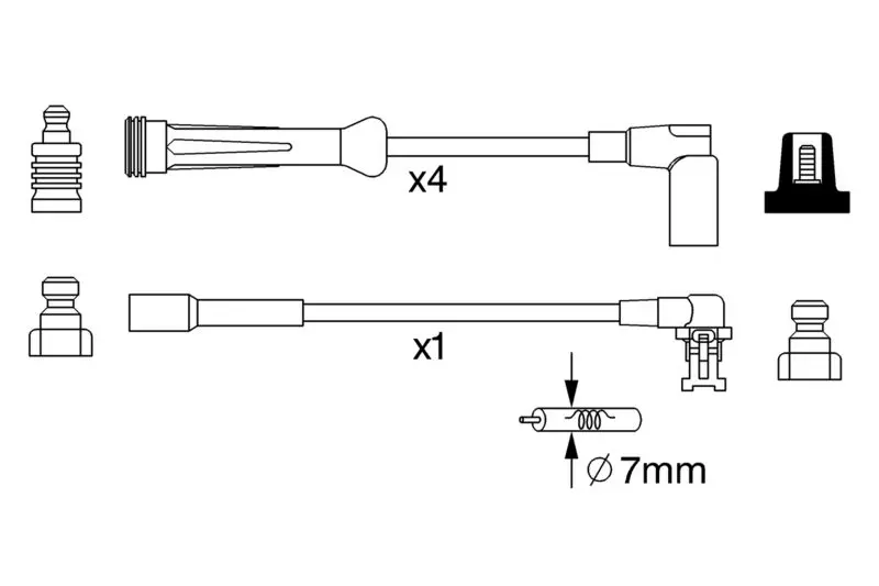 Handler.Part Ignition cable kit Bosch 0986357250 5