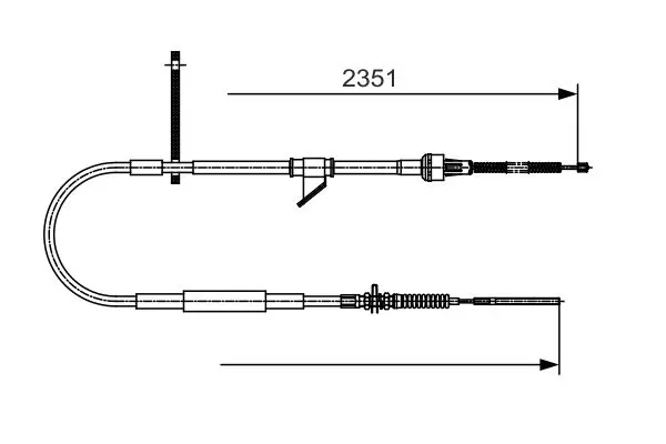 Handler.Part Cable, parking brake Bosch 1987482067 1