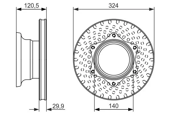 Handler.Part Brake disc Bosch 0986479600 1