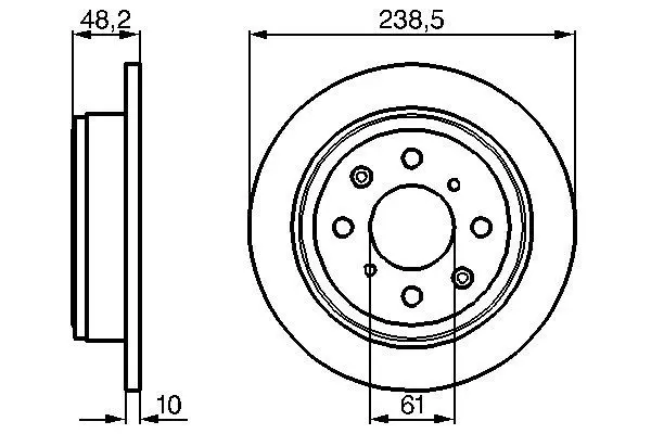 Handler.Part Brake disc Bosch 0986478350 1