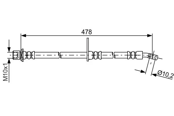 Handler.Part Brake hose Bosch 1987481776 5