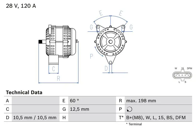 Handler.Part Alternator Bosch 0986082930 1